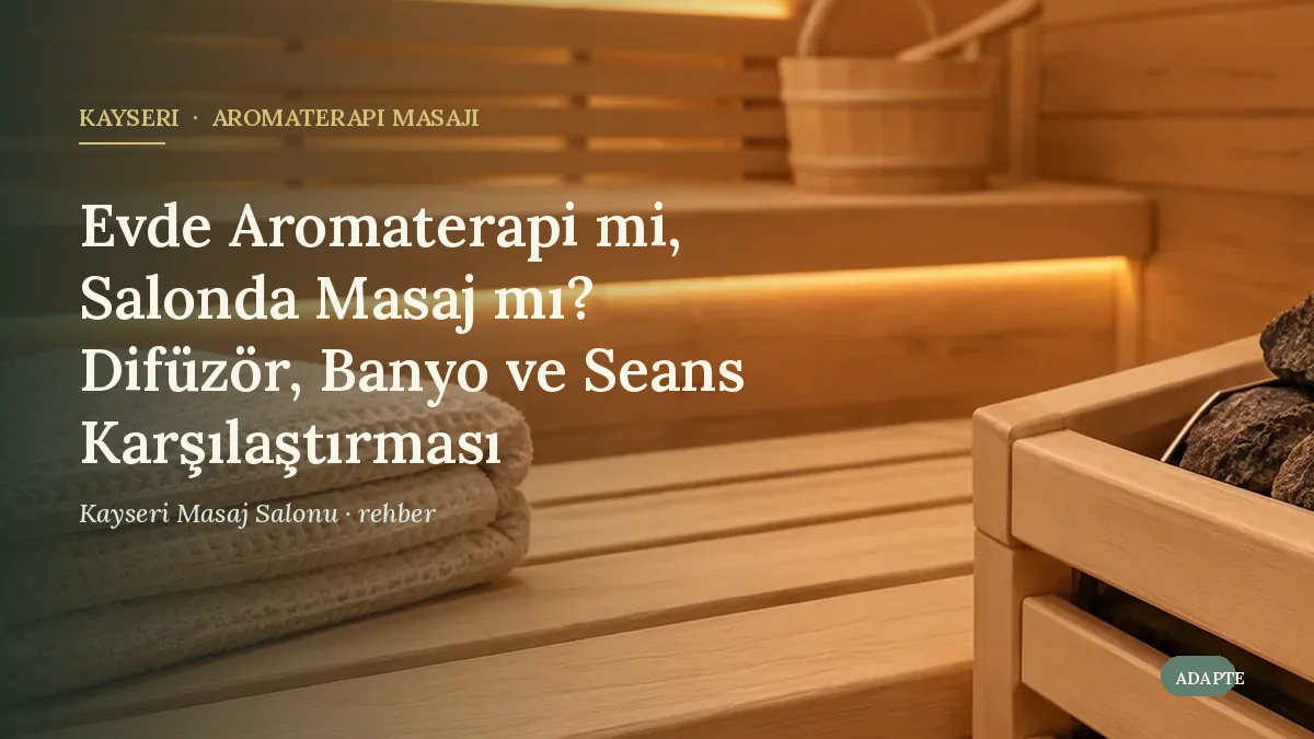 Evde Aromaterapi mi, Salonda Masaj mı? Difüzör, Banyo ve Seans Karşılaştırması