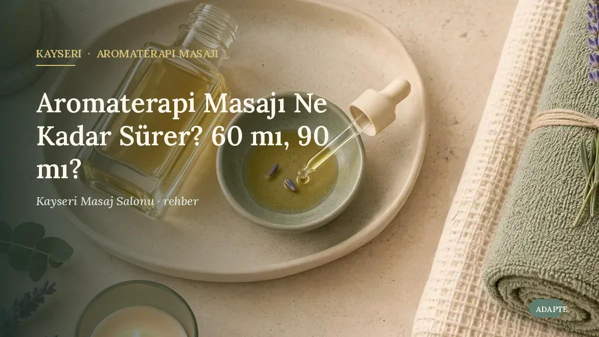 Aromaterapi Masajı Ne Kadar Sürer? 60 mı, 90 mı?