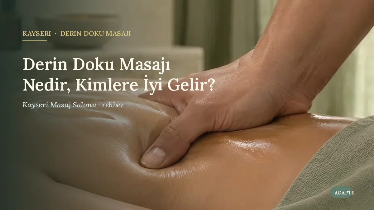 Derin Doku Masajı Nedir, Kimlere İyi Gelir?