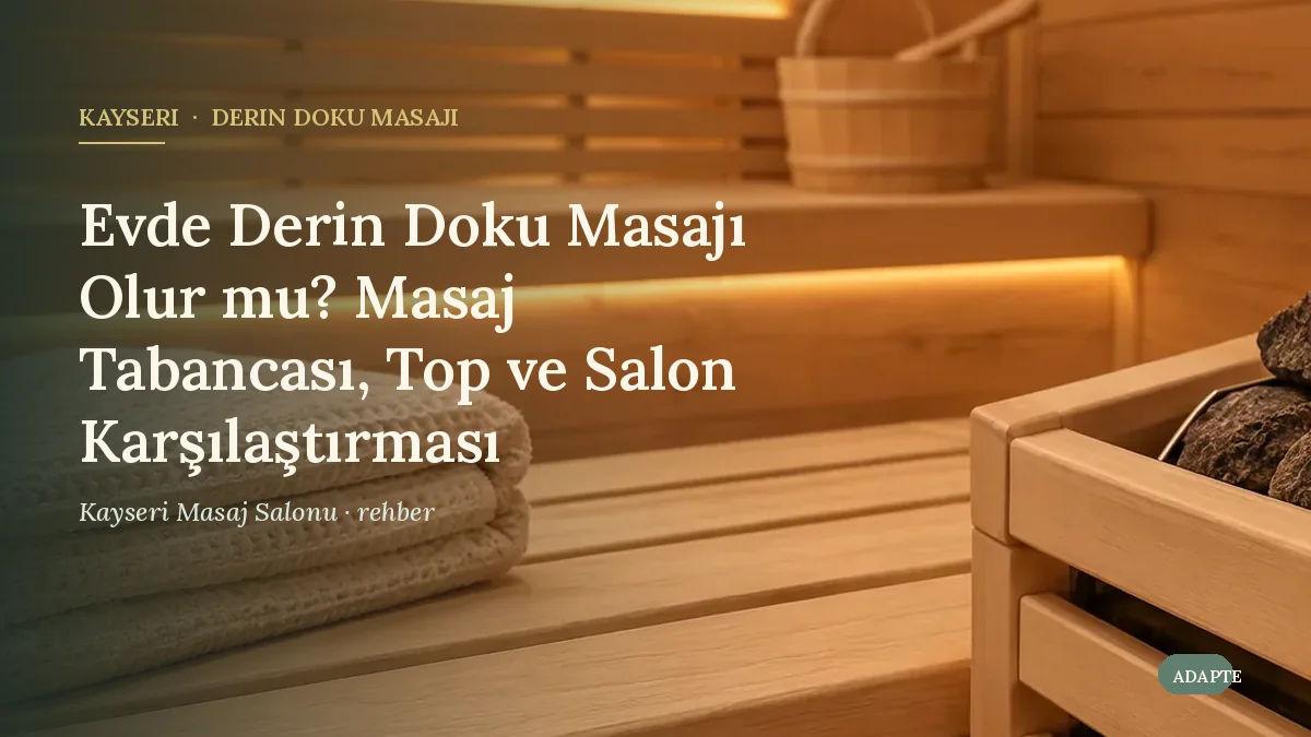 Evde Derin Doku Masajı Olur mu? Masaj Tabancası, Top ve Salon Karşılaştırması