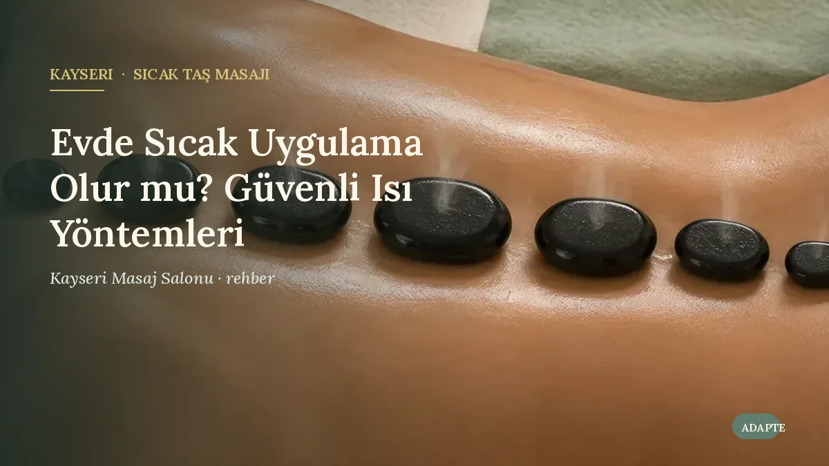 Evde Sıcak Uygulama Olur mu? Güvenli Isı Yöntemleri