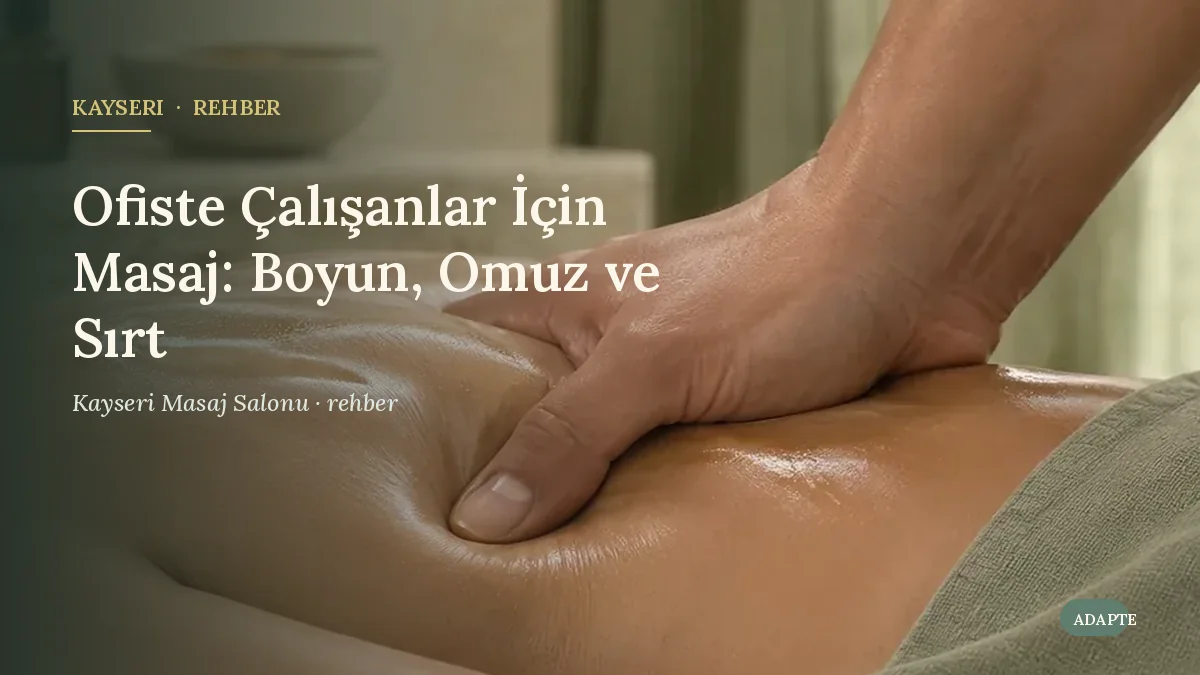 Ofiste Çalışanlar İçin Masaj: Boyun, Omuz ve Sırt